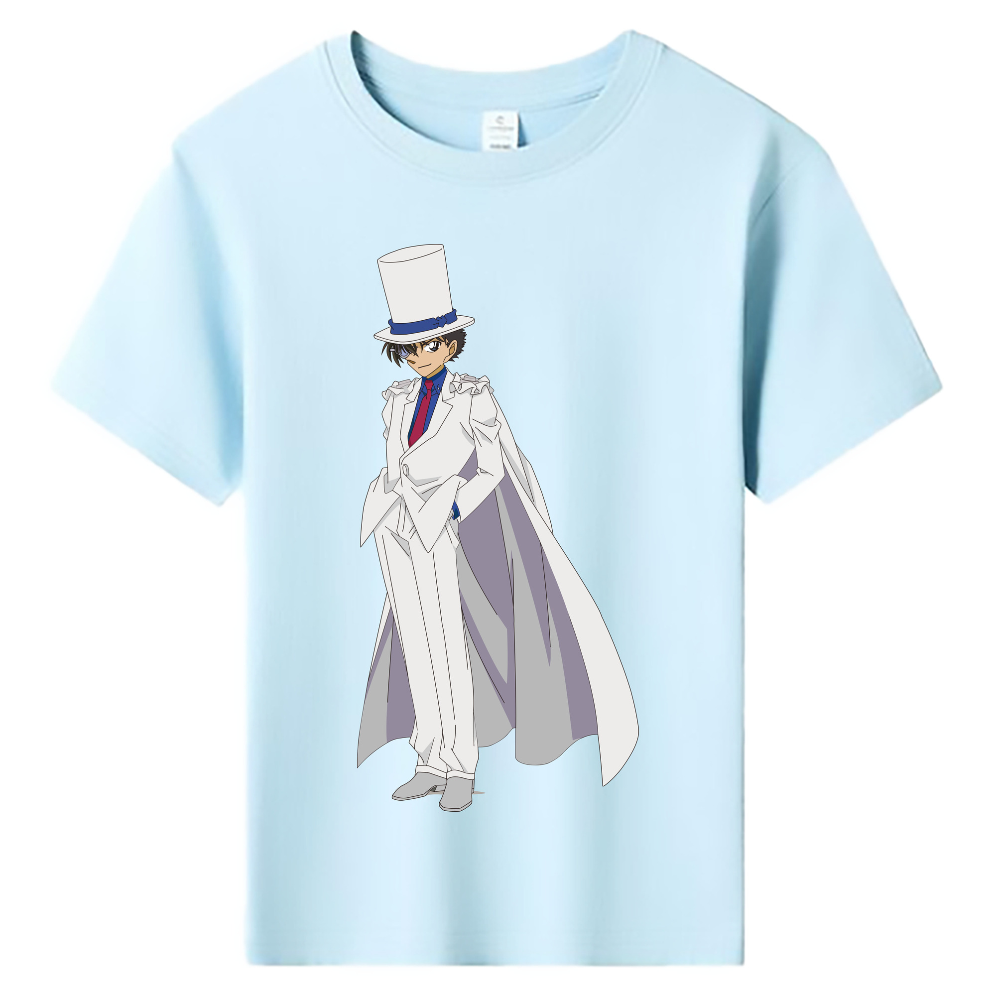 （画像用） 名探偵コナン くろば かいと Detective Conan Kuroba Kaito 綿100％キッズTシャツ（フロントプリント）
